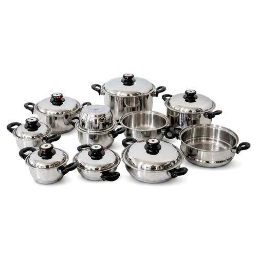Batería de Cocina Profesional de Acero Quirúrgico (16 Piezas)