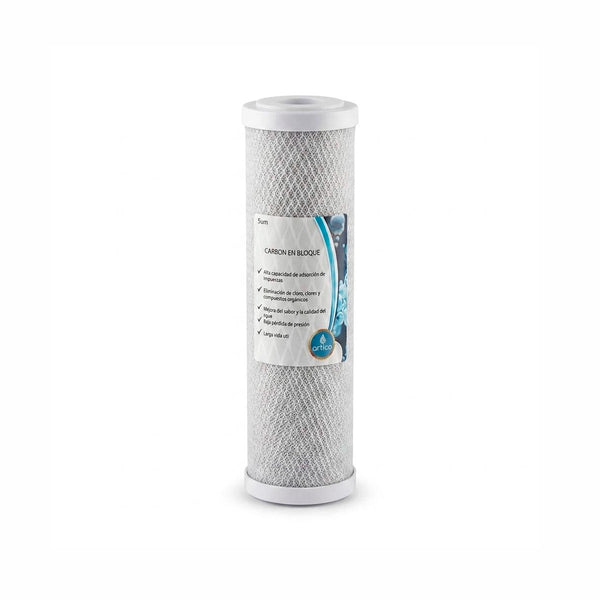 Cartucho de Carbón Activado en Bloque Ártico 10" Slim (5 Micras) para Purificador